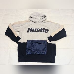 Copper Denim Hustler CD Gray and Navy Kids Hoodie